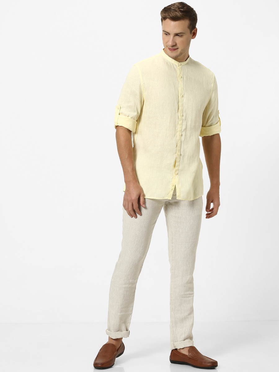 Celio Mens Casuals Shirt Ratamao Yellow