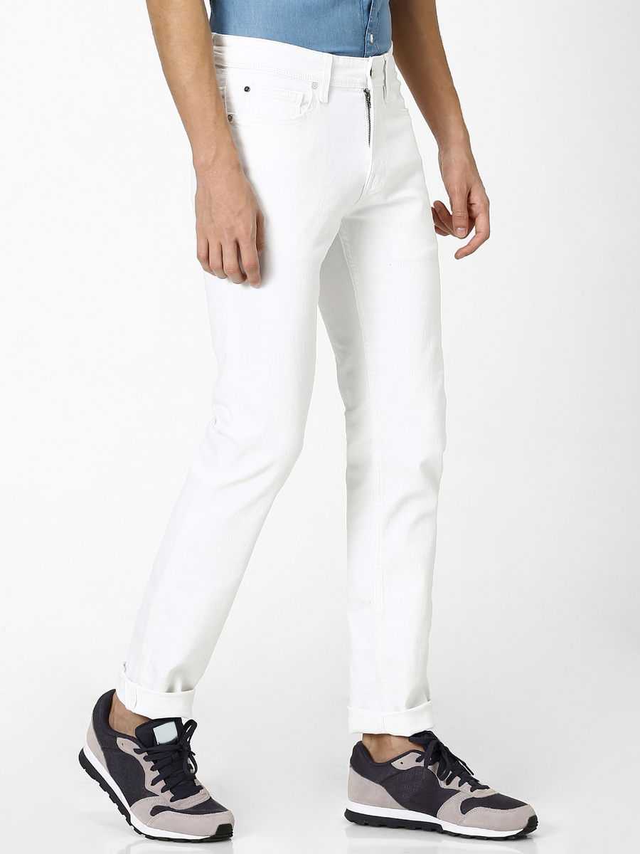 Celio Mens Casuals Jeans Anowhite25 White