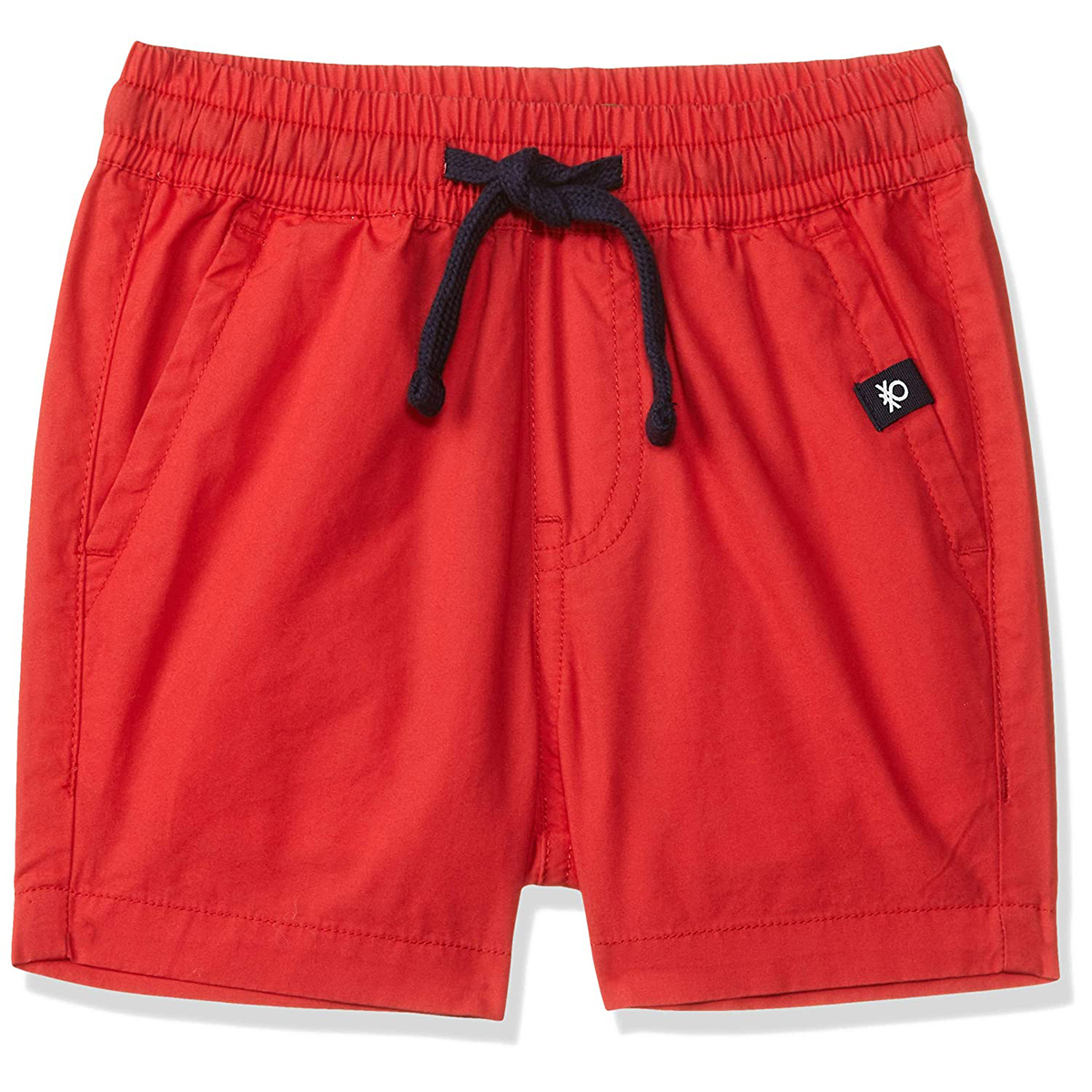 United Colors of Benetton Boy's Regular Fit Cotton Shorts- Red