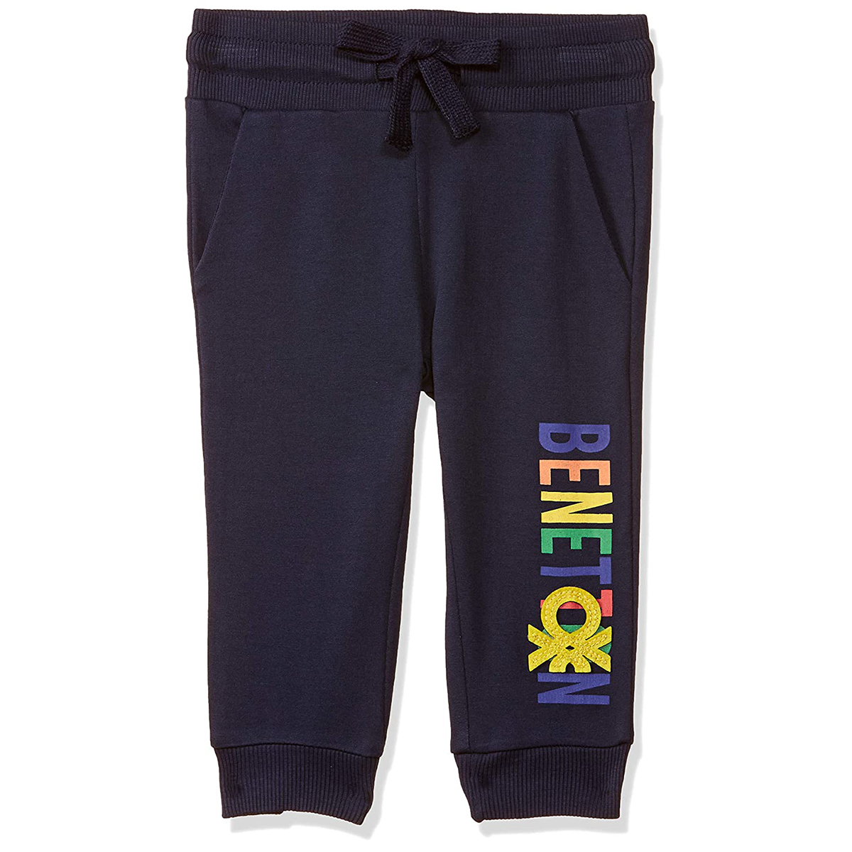 United Colors of Benetton Boy's Regular Fit Track Pants- Navy Blue