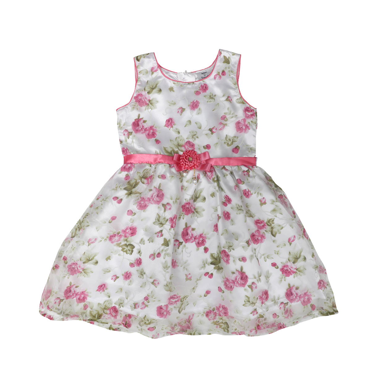 Doodle Girls Midi/Knee Length A-Line Party Dress- Light Pink- 2Y
