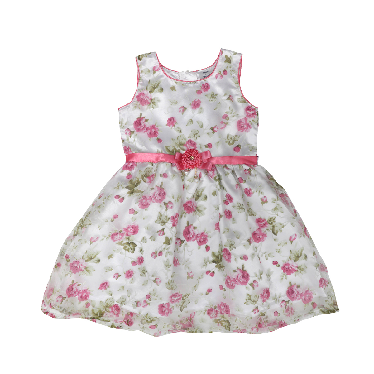 Doodle Girls Midi/Knee Length A-Line Party Dress- Light Pink- 4Y