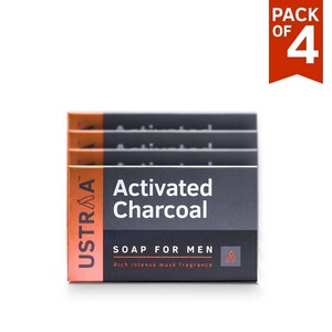Ustraa Soap Activated  Charcol 100gm 4's