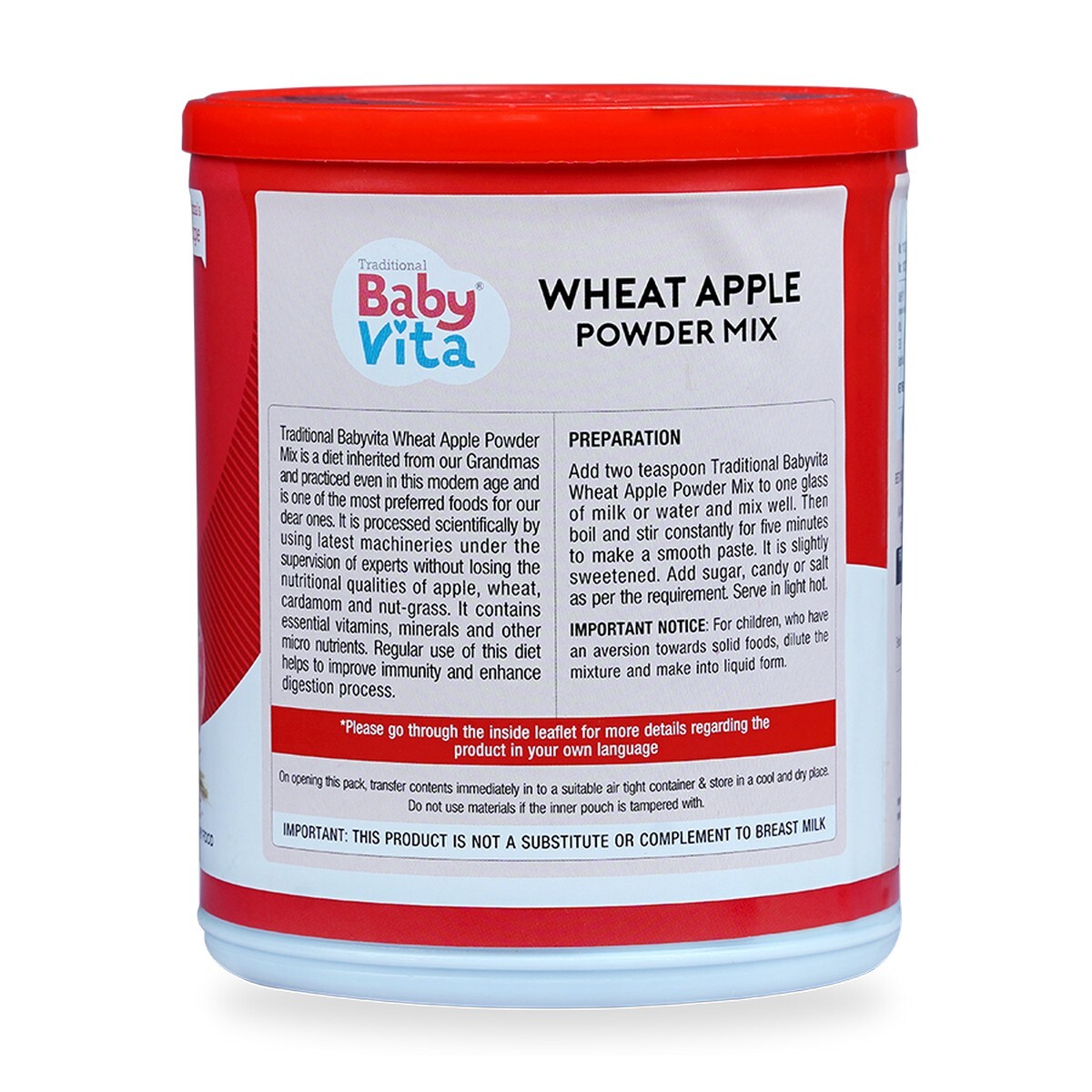 Babyvita Wheat Apple Powder Mix Jar 300g