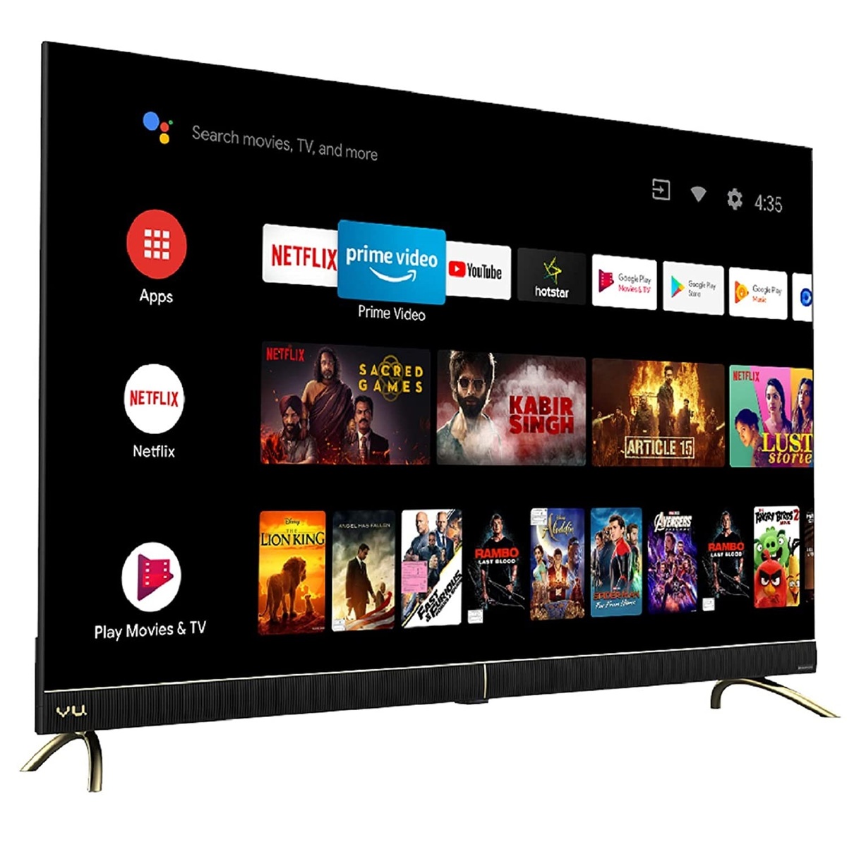 VU 4k ultra HD LED Android 9 Pie TV 50CA 50"