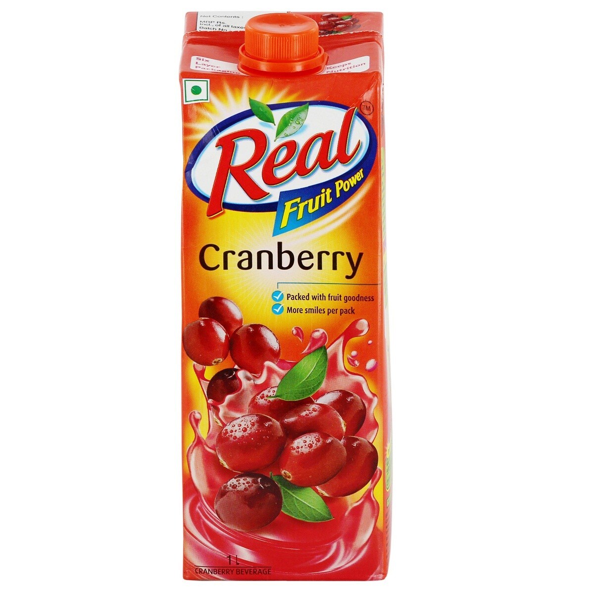 Real Fruit Power Cranberry Juice 1Litre