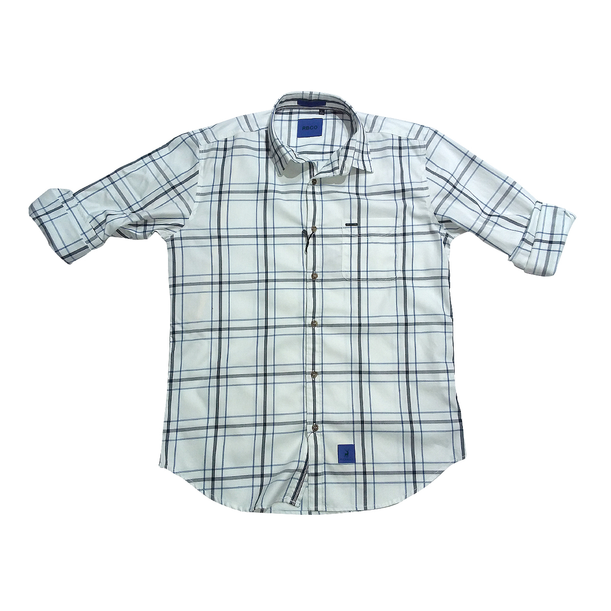River Blue Mens Shirt  Sm-02970  Full Sleeves White