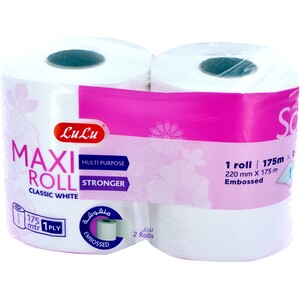 Lulu Prime Maxi Roll Embossed 1 Ply 175m 2's